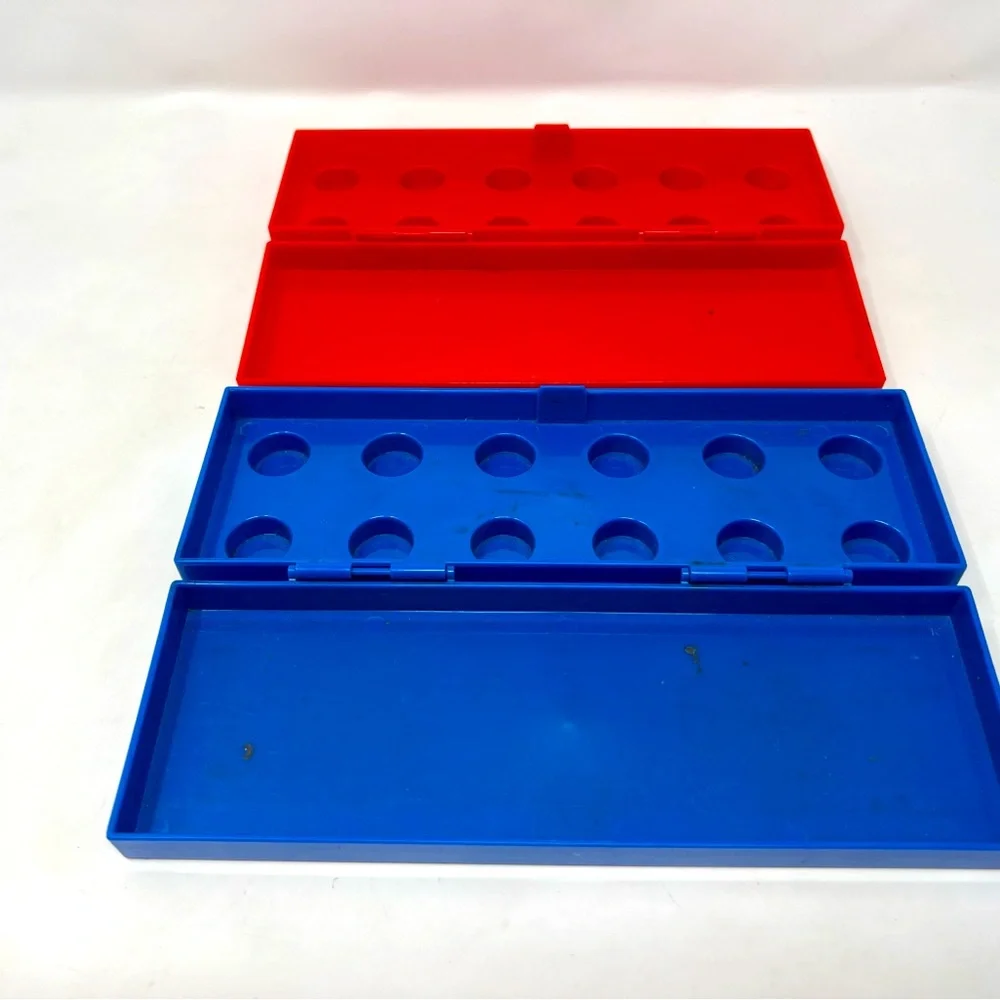 Lego pencil cases red and blue
